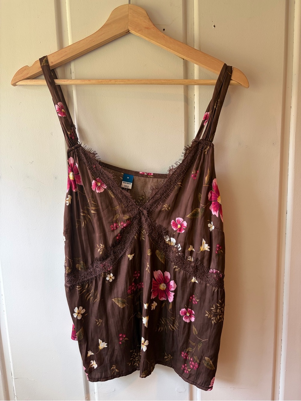 Y2K-Style Floral Silky Tank Top